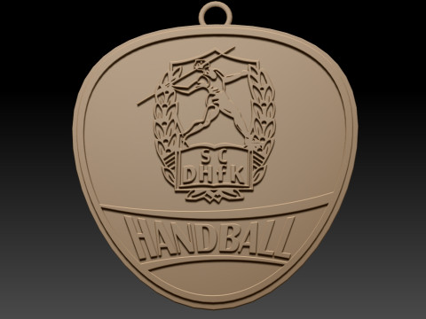 HBL SC DHfK Leipzig keychain badge color printable and renderable 3D Print Model