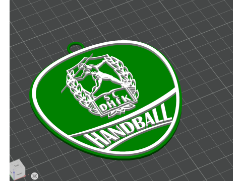 HBL SC DHfK Leipzig keychain badge color printable and renderable 3D Print Model