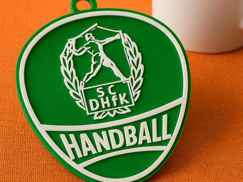HBL SC DHfK Leipzig keychain badge color printable and renderable 3D Print Model