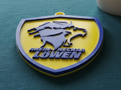 HBL Rhein-Neckar Lw keychain badge color printable and renderable 3D Print Model