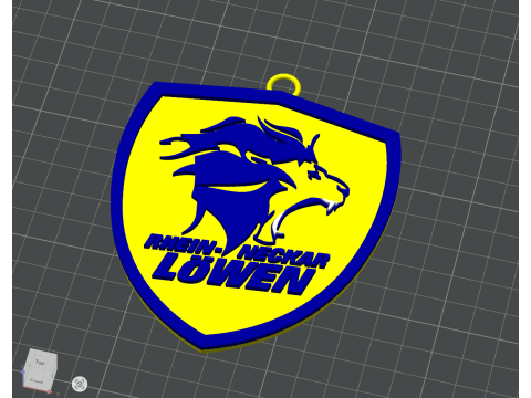 HBL Rhein-Neckar Lw keychain badge color printable and renderable Modelo de Impressão 3D