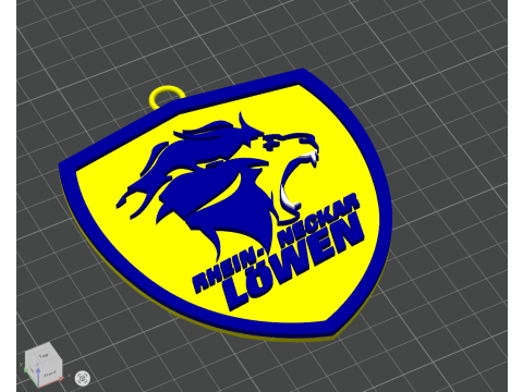 HBL Rhein-Neckar Lw keychain badge color printable and renderable Modelo de Impressão 3D