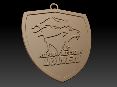 HBL Rhein-Neckar Lw keychain badge color printable and renderable Modelo de Impressão 3D