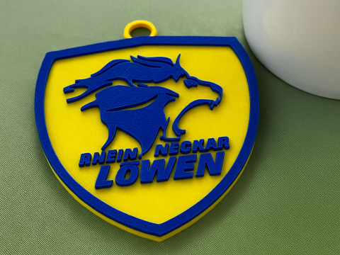 HBL Rhein-Neckar Lw keychain badge color printable and renderable Modelo de Impressão 3D
