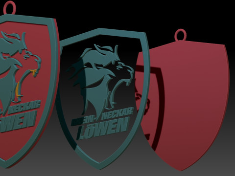 HBL Rhein-Neckar Lw keychain badge color printable and renderable Modelo de Impressão 3D
