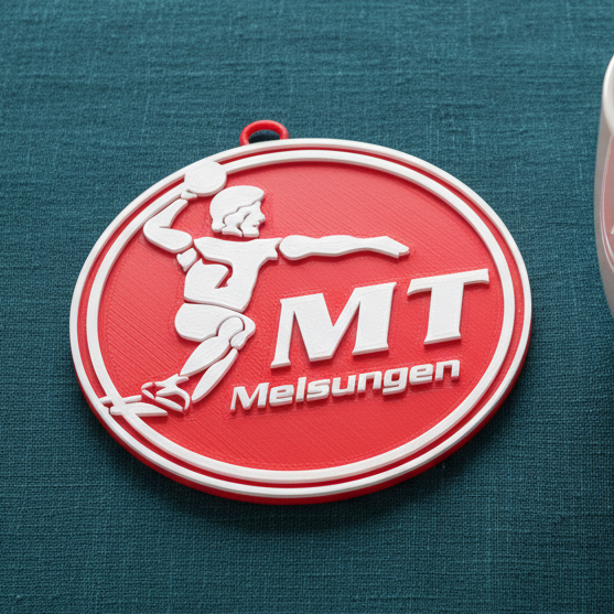 HBL MT Melsungen keychain badge color printable and renderable Modelo de Impressão 3D .c4d .max .obj .3ds .fbx .stl .blend 