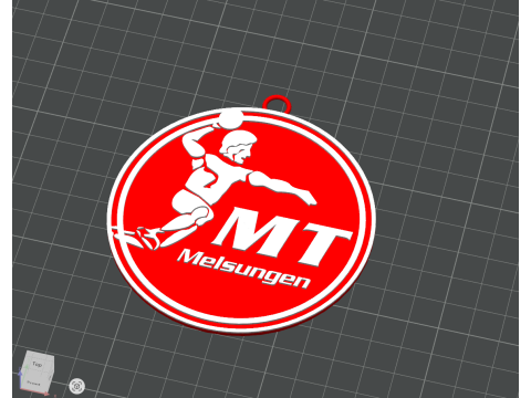 HBL MT Melsungen keychain badge color printable and renderable Modelo de Impressão 3D