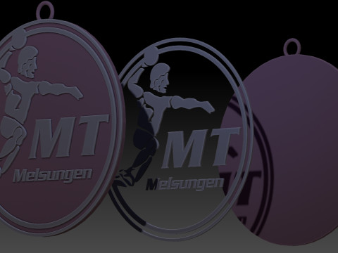 HBL MT Melsungen keychain badge color printable and renderable Modelo de Impressão 3D