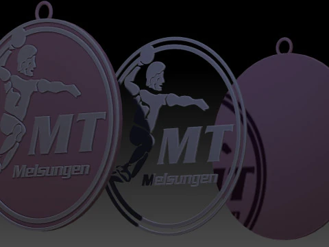 HBL MT Melsungen keychain badge color printable and renderable 3D Print Model