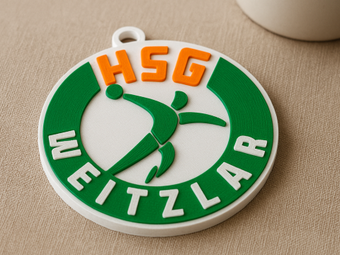 HBL HSG Wetzlar keychain badge color printable and renderable Modèles 3D en vedette