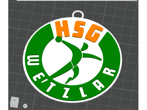 HBL HSG Wetzlar keychain badge color printable and renderable Modelo de impresión 3D