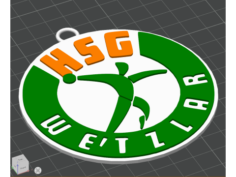 HBL HSG Wetzlar keychain badge color printable and renderable Modelo de impresión 3D