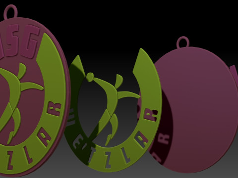 HBL HSG Wetzlar keychain badge color printable and renderable Modelo de impresión 3D