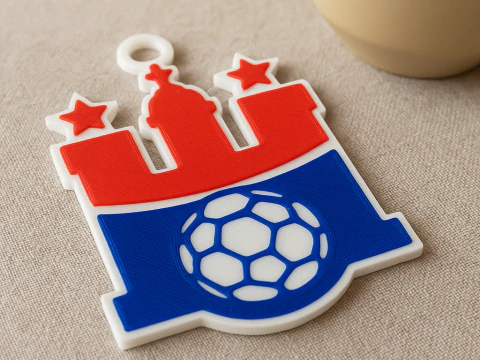 Distintivo portachiavi HBL Handball Sport Verein Hamburg stampabile e renderizzabile a colori Modello di stampa 3D