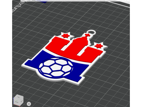HBL 手球运动联盟汉堡钥匙扣徽章彩色可打印和可渲染 3D 打印模型