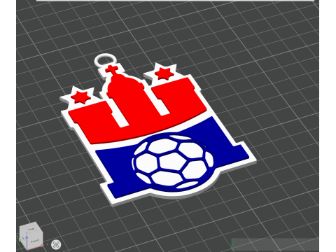 HBL 手球运动联盟汉堡钥匙扣徽章彩色可打印和可渲染 3D 打印模型