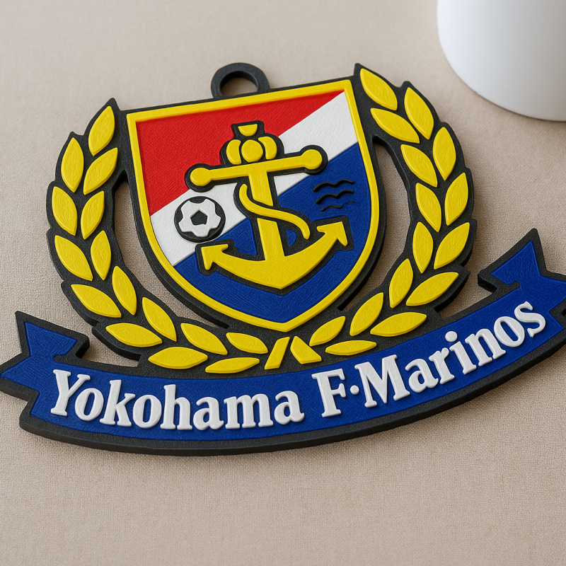 J1 Yokohama F Marinos keychain badge color printable and renderable 3D Принт Модель .c4d .max .obj .3ds .fbx .stl .blend 