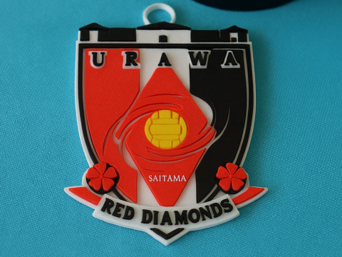 J1 Urawa Reds keychain badge color printable and renderable 3D Print Model