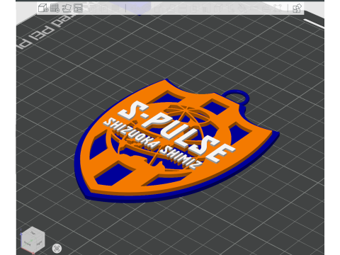 Kolorowa plakietka do breloka do kluczy J1 Shimizu S-Pulse, którą można wydrukować i renderować Model do druku 3D