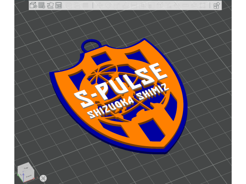 Kolorowa plakietka do breloka do kluczy J1 Shimizu S-Pulse, którą można wydrukować i renderować Model do druku 3D