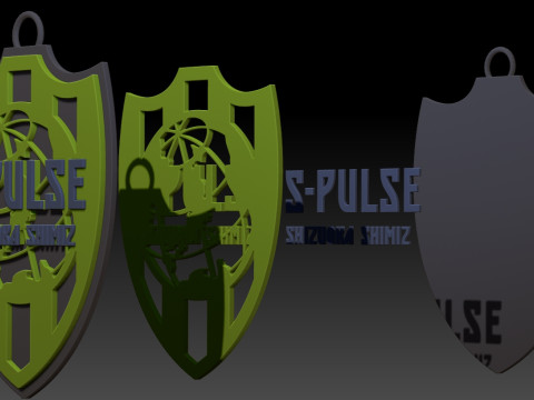 Kolorowa plakietka do breloka do kluczy J1 Shimizu S-Pulse, którą można wydrukować i renderować Model do druku 3D