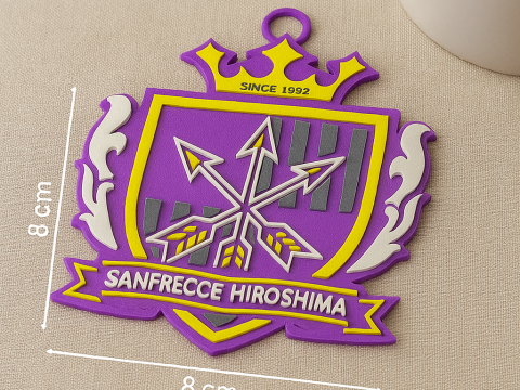 J1 Sanfrecce Hiroshima keychain badge color printable and renderable 3D Принт Модель