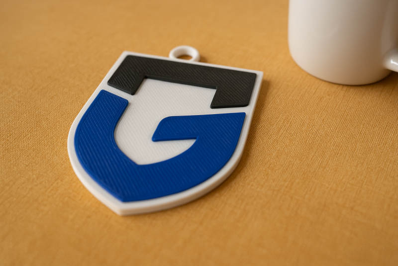 J1 Gamba Osaka keychain badge color printable and renderable 3D printmodel .c4d .max .obj .3ds .fbx .stl .blend 