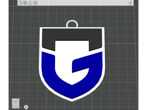 J1 Gamba Osaka keychain badge color printable and renderable 3D printmodel