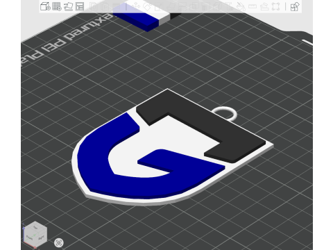 J1 Gamba Osaka keychain badge color printable and renderable 3D printmodel