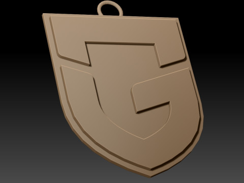 J1 Gamba Osaka keychain badge color printable and renderable 3D printmodel