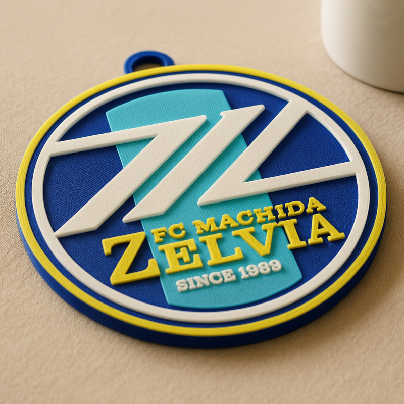 J1 FC Machida Zelvia keychain badge color printable and renderable 3D प्रिंट मॉडल .c4d .max .obj .3ds .fbx .stl .blend 
