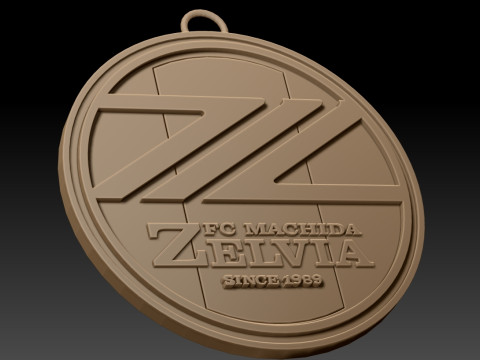 J1 FC Machida Zelvia keychain badge color printable and renderable 3D प्रिंट मॉडल