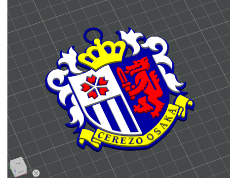 J1 Cerezo Osaka keychain badge color printable and renderable 3D printmodel