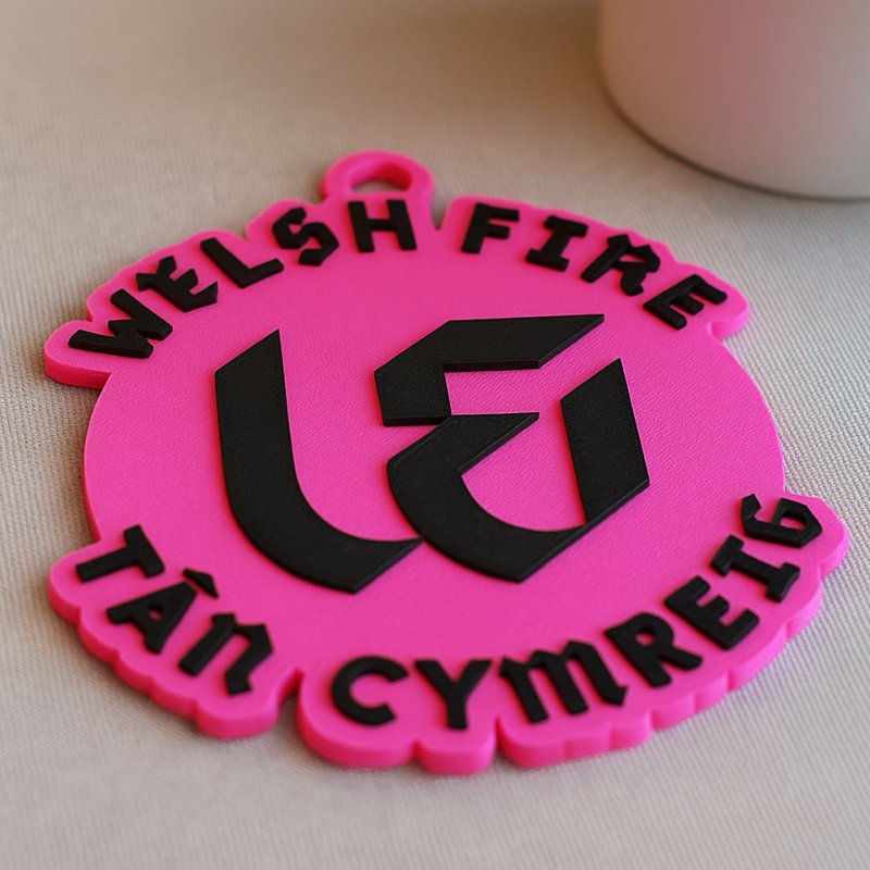 The Hundred Welsh Fire keychain badge color printable and renderable 3D Принт Модель .c4d .max .obj .3ds .fbx .stl .blend 