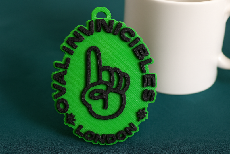 The Hundred Oval Invincibles keychain badge color printable and renderable 3D Принт Модель .c4d .max .obj .3ds .fbx .stl .blend