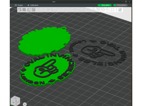 The Hundred Oval Invincibles keychain badge color printable and renderable 3D Принт Модель