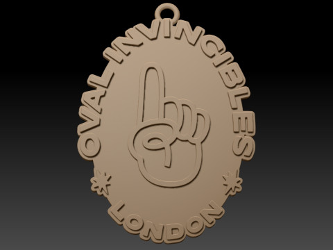 The Hundred Oval Invincibles keychain badge color printable and renderable 3D Принт Модель