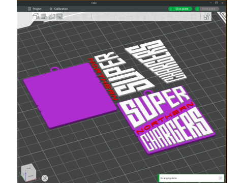 The Hundred Northern Superchargers keychain badge color printable and renderable Modelo de Impressão 3D