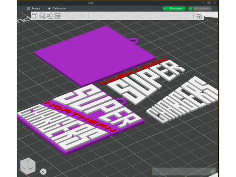 The Hundred Northern Superchargers keychain badge color printable and renderable Modelo de Impressão 3D