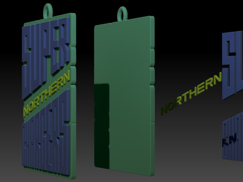 The Hundred Northern Superchargers keychain badge color printable and renderable Modelo de Impressão 3D