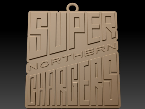 The Hundred Northern Superchargers keychain badge color printable and renderable Modelo de Impressão 3D