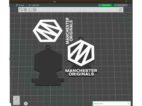 The Hundred Manchester Originals keychain badge color printable and renderable 3D Print Model