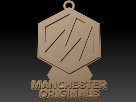 The Hundred Manchester Originals keychain badge color printable and renderable 3D Print Model