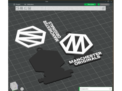 The Hundred Manchester Originals keychain badge color printable and renderable 3D Print Model
