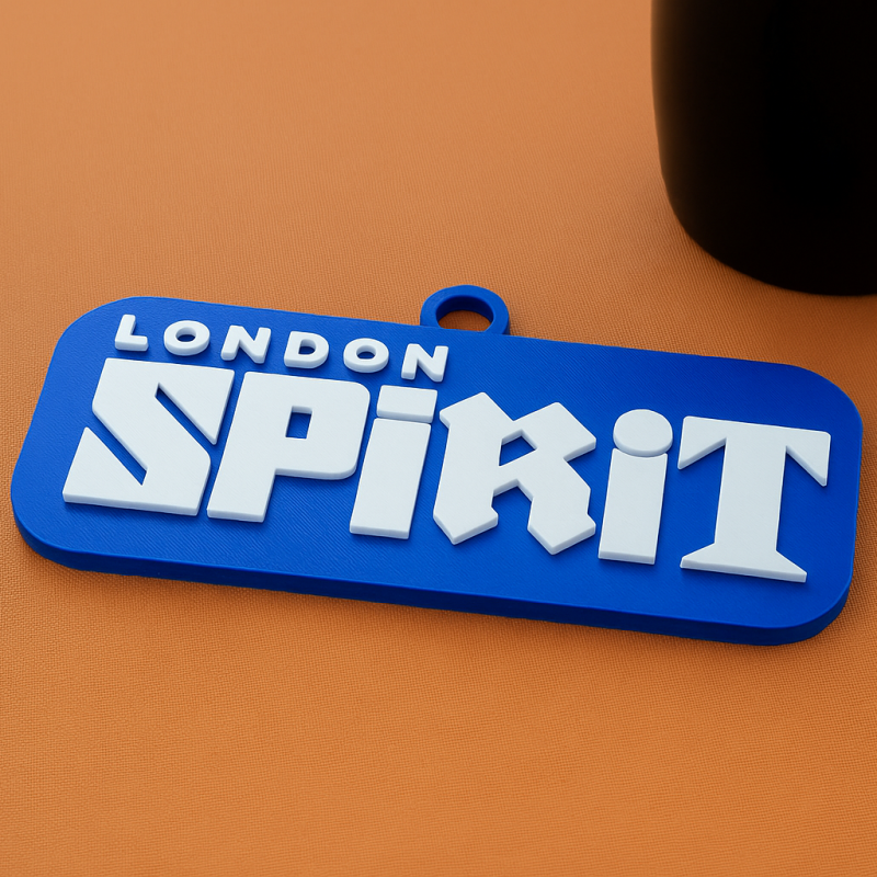 The Hundred London Spirit keychain badge color printable and renderable Model Cetak 3D .c4d .max .obj .3ds .fbx .stl .blend