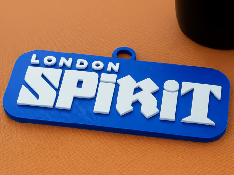 Le badge du porte-clés Hundred London Spirit est imprimable et rendu en couleur Modèles 3D en vedette