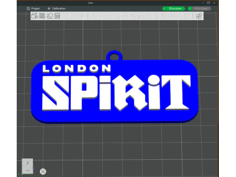 The Hundred London Spirit keychain badge color printable and renderable 3D Print Model