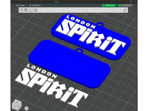 The Hundred London Spirit keychain badge color printable and renderable 3D Print Model