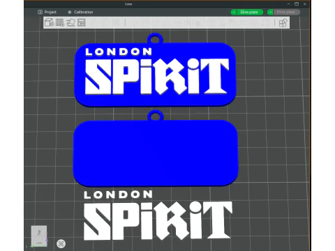 The Hundred London Spirit keychain badge color printable and renderable 3D Print Model