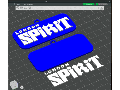 The Hundred London Spirit keychain badge color printable and renderable 3D Print Model